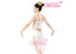 Ivory Dance Competition Costumes Halter Neck Bodice Noble Sleeveless Half Circle Skirt supplier