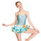 Emerald Latin Dance Costumes Sequin Floral Spandex Dance Dress For Stage supplier