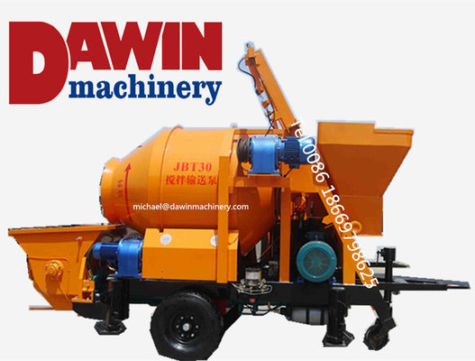 China Concrete Mixer with Pump with 450L Mixing Drum 30 cubic meter per hour Capacity supplier