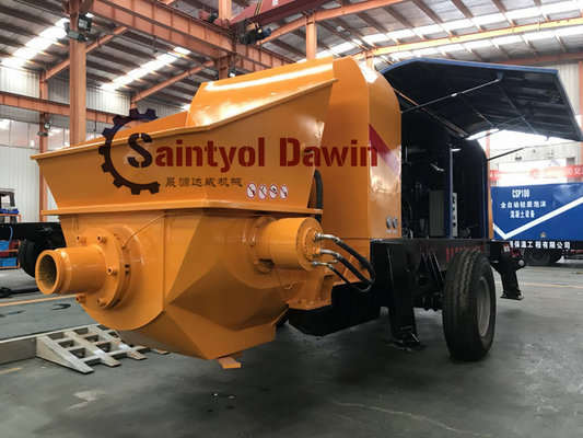 China Powerful 30 m3/hr ~80 m3/hr trailer hydraulic concrete pump with diesel or electric power supplier