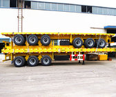 China 3 Axles 40Ft Container Semi Trailer Widely Used New Condition Low Flatbed Container Semi-Trailer For Transport