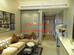 smart switchable glass with 78.3% transparency , privacy glass, intelligent glass, magic glass
