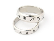 Fashion couple jewelry 316L stainless steel couple rings wholesale constellations ring