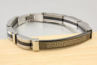 Fashion mens jewelry men bracelet stainless steel plus Silicon bracelets wholesale jewelry