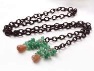 High-end natural Aventurine necklace women Jewelries handmake China style wholesale