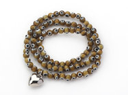 Fashion brown coloured glaze beaded bracelet woman Jewelry wholesale from China