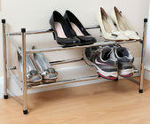 Expandable shoe rack / Chroming metal shoe stand / Shoes Display Rack / Home storage display rack for shoes