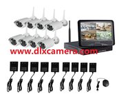 960P HD 8ch Plug And Play 10Inch LCD Screen Wireless NVR Kit CCTV System  WIFI IP Camera kit Outdoor IR Security Camera