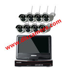 Outdoor 720P 8ch P2P 10Inch LCD Screen Wireless NVR Kit CCTV System  WIFI IP Camera kit Outdoor IR WIFI Security Camera