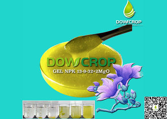 China DOWCROP HIGH QUALITY 100% WATER SOLUBLE GEL NPK 13-9-32+2MgO+1.9S SUSPENSION YELLOW LIQUID WITH AMINO ACID &amp; HUMIC ACID supplier