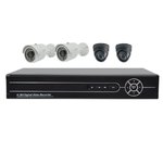 CCTV Security Systems, 4CH Standalone DVR and IR Bullet Waterproof Cameras