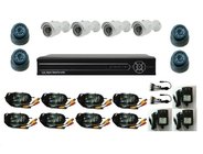 CCTV Surveillance 8CH DVR Kits, 8CH DVR, Plastic + Metal IR CCTV Cameras