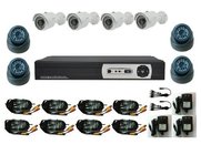 DVR CCTV Surveillance 8CH DVR Kits, 8CH DVR, Plastic + Metal IR CCTV Cameras
