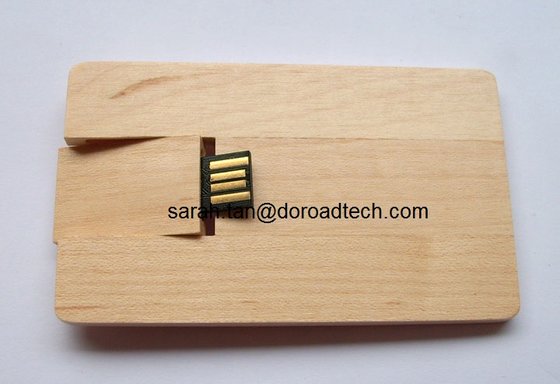 Wooden Card USB Flash Drives, 100% Original &amp; New Waterproof Memory Chip DR-FS73