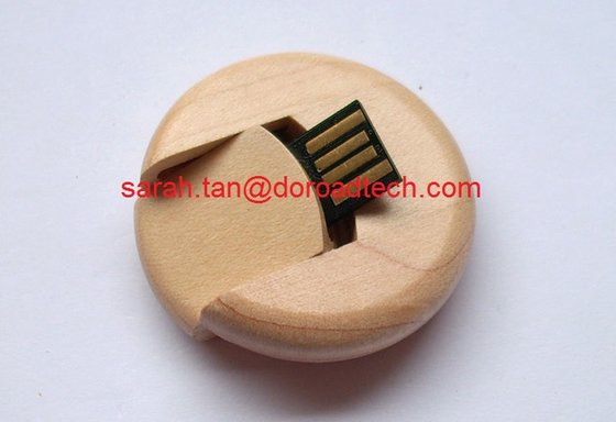 Promotional Gift Round Wooden USB Flash Drives