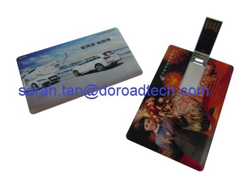 China Business Card USB Flash Drive Made by ABS, Colorful Printing supplier