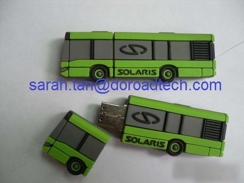 Customized Bus Shaped PVC USB Flash Drives