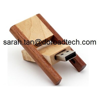 China Wooden Rotatable USB Flash Drives supplier