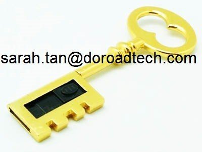 High Speed Golden Metal Key Shape USB Flash Drive