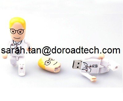 China Real Capacity Plastic People/Doctor USB Pen Drive, Customized Any Figures USB Available supplier