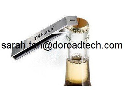 High Quality Real Capacity Customized Metal USB Flash Drive Bottle Opener, USB3.0