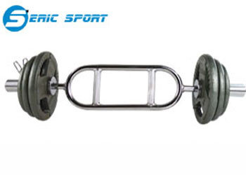 China chrome 28mm dia  handle barbell plate ,50mm dia olympic plate  with weightlifting bar supplier