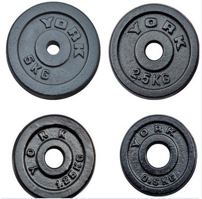 China Black Painting Cast Iron Weight lifting Dumbbell  Barbell Plate supplier