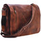 Men's Distressed Full Grain Leather Messenger Bag, Leather Bag, Cross Body Bag, Briefcase supplier