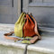 leather woman bag baggy shape Maja multicolor Ladybuq art design supplier