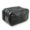 Genuine Leather Toiletry Bag Grooming Shaving Accessory Dopp Kit Portable Travel Organizer with Three-layered supplier
