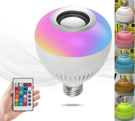 China Wireless  Colorful Bluetooth Music Light Bulb Smartphone APP Control Smart Lamp With Speaker supplier