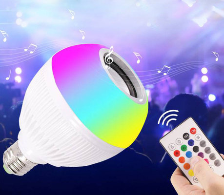 China Intelligent Led Color Changing Light Bulb , App Control Bluetooth Speaker Light Fixture supplier