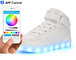 Women Leather Led Fashion Shoes , High Top Electric Styles Led Shoes Sneaker supplier