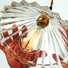 ECOBRT Pendant Glass Hanging Light,1-Light Transparent Glass Lampshade