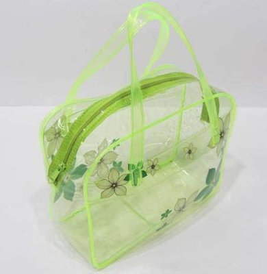 PVC Tote Bag, Jelly Cute Transparent Crystal Beach Bag,  Ladies toilet bag