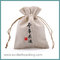 small linen gift bag, small jute gift pouch, linen drawstring bag