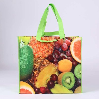 laminated non-woven shopping bag with fruit print