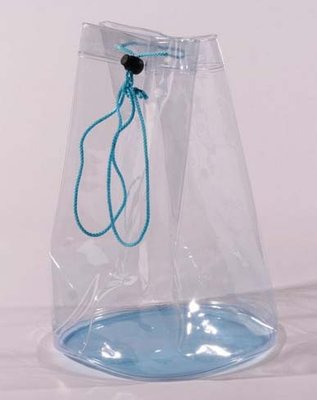Transparent PVC drawstring bag for cosmetics
