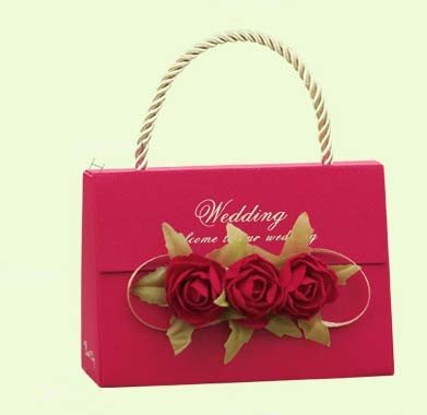 paper candy bag with flowers decoration