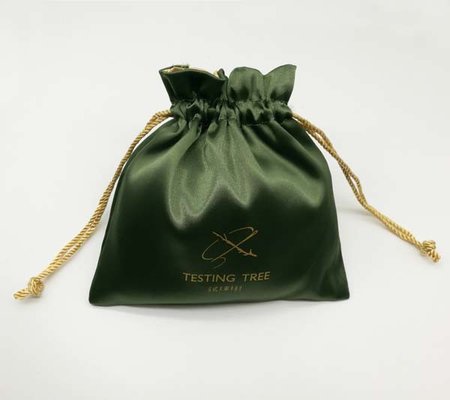 Reversible Double Satin Drawstring Gift Bag Two Layers Satin Gift Pouch
