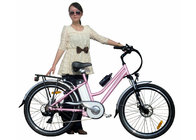 China Girls Pink Green City E Bike / Bicycle with PAS , 250W brushless hub motor distributor