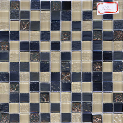 China 300x300mm scrabble tile wall art,ceramic mosaic tile, blue mix color supplier