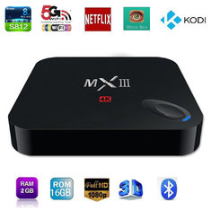 China Updated MX3 MXIII Android tv box S812 Quad core 2G/8G Kodi Loaded Dual Wifi Media Player supplier