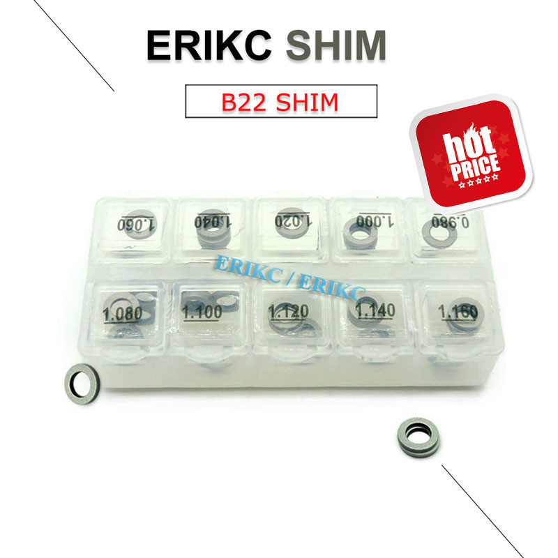 ERIKC B22 armature overlift shim 50 pc /set auto engine car injector valve nozzle shims washer size : 0.98mm--1.16mm