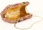 Multi Color Crossbody Stone Clutch Bag Diamond Gold Pu Lining For Women supplier