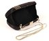 Luxury Black Satin Clutch Bag Hard Case And Snake Rivet Design supplier
