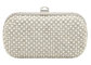 Trendy Pearl Bead Mesh Evening Bags Hard Case For Wedding Party supplier