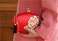 Luxury Oval Shape Embroidered Velvet Bag , Satin Clutches Evening Bags With Two Tassel supplier