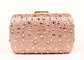 Bling Champagne Rhinestone Clutch Evening Bag , Hot Fixed Box Clutch Evening Bags supplier