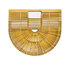 Ins Popular Women Charcoal Rattan Bamboo Clutch Bag , Open Closure Bamboo Handbag supplier